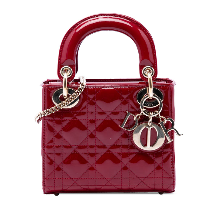 Dior Mini Cuir verni Cannage Lady Dior