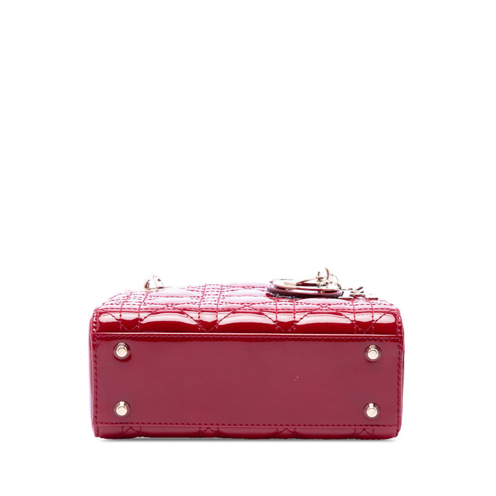 Dior Mini Cuir verni Cannage Lady Dior