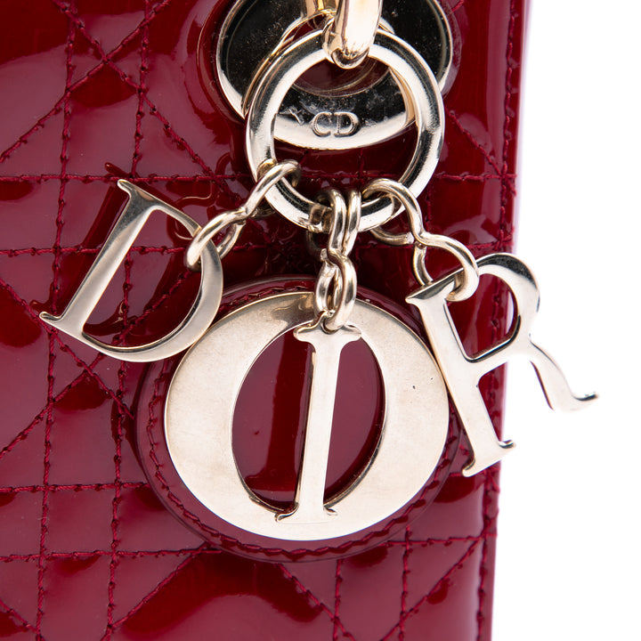 Dior Mini Cuir verni Cannage Lady Dior