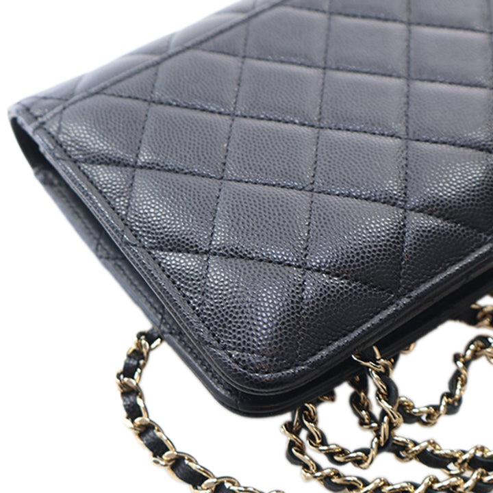 Chanel CC Matelassé Caviar 2 in 1 Wallet on Chain – GABY PARIS Authentique