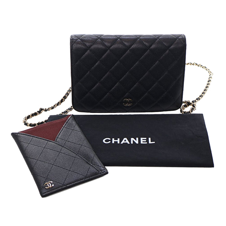 Chanel CC Matelassé Caviar 2 in 1 Wallet on Chain – GABY PARIS Authentique
