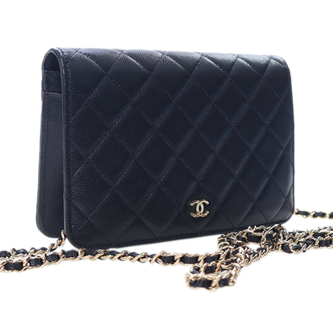 Chanel CC Matelassé Caviar 2 in 1 Wallet on Chain – GABY PARIS Authentique