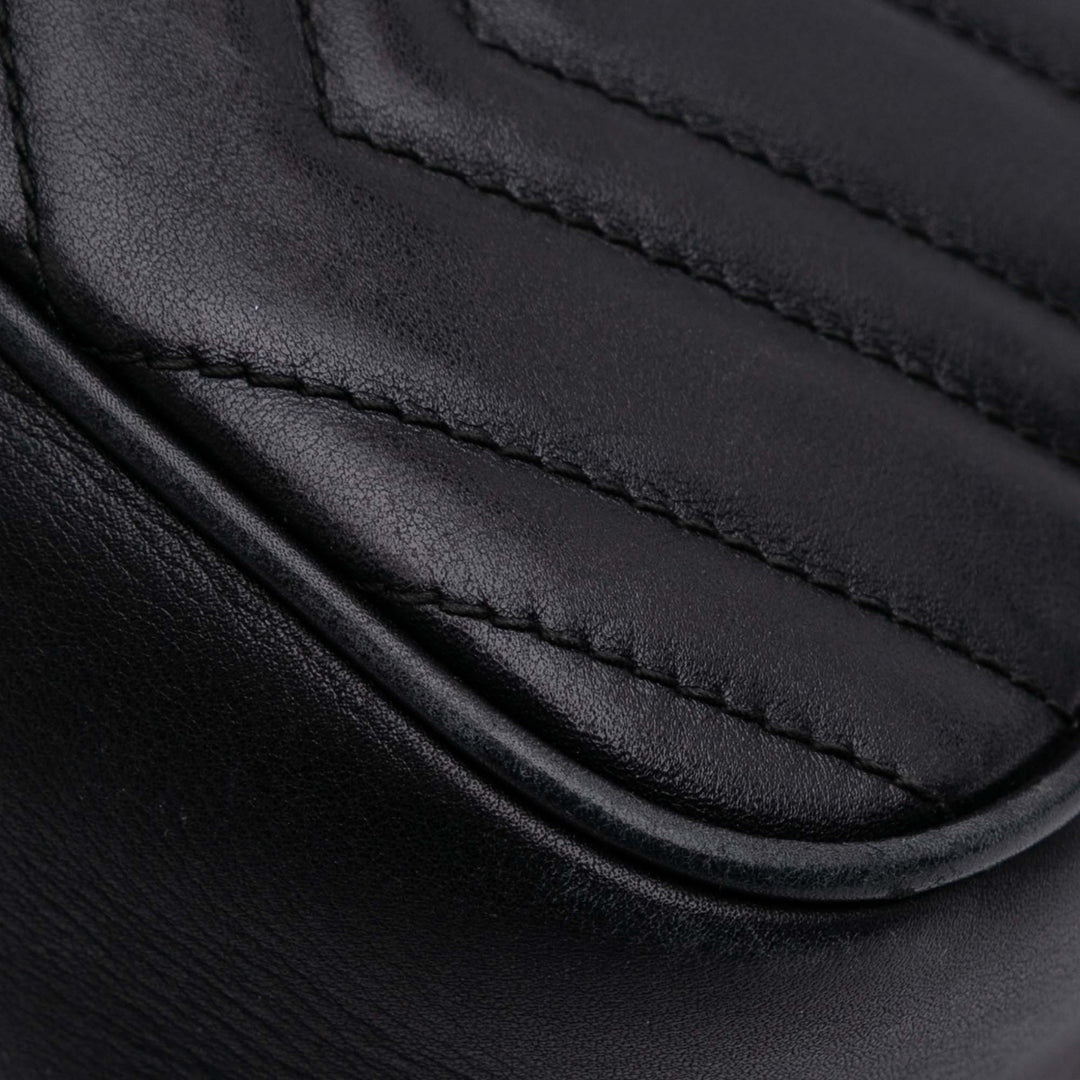 Gucci Small GG Marmont Matelasse Cuir Sac porté croisé Noir