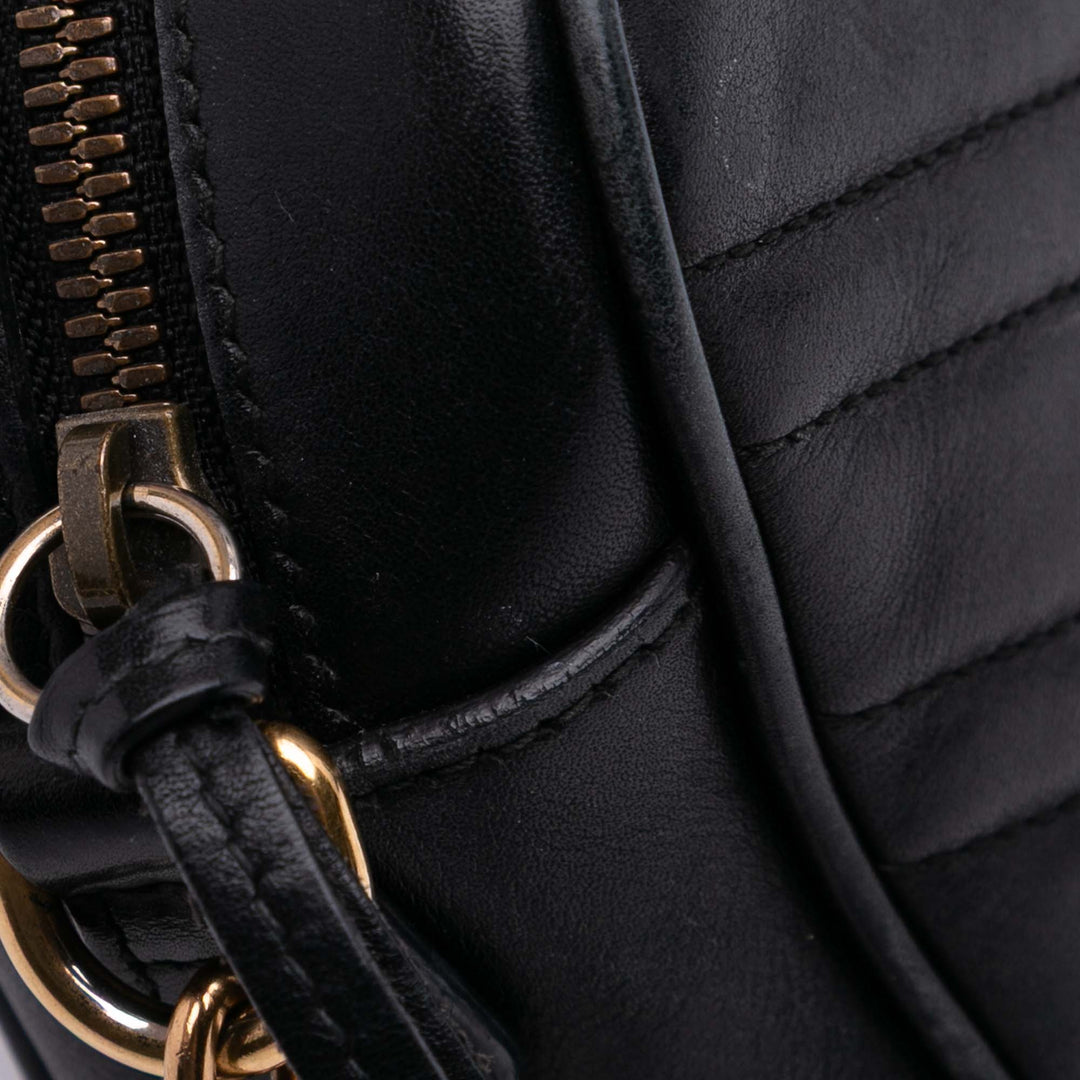 Gucci Small GG Marmont Matelasse Cuir Sac porté croisé Noir