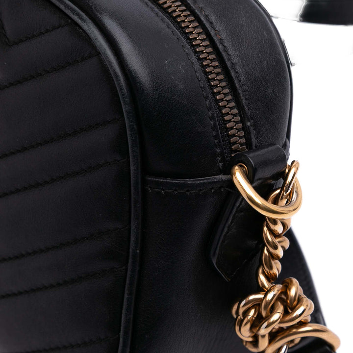 Gucci Small GG Marmont Matelasse Cuir Sac porté croisé Noir