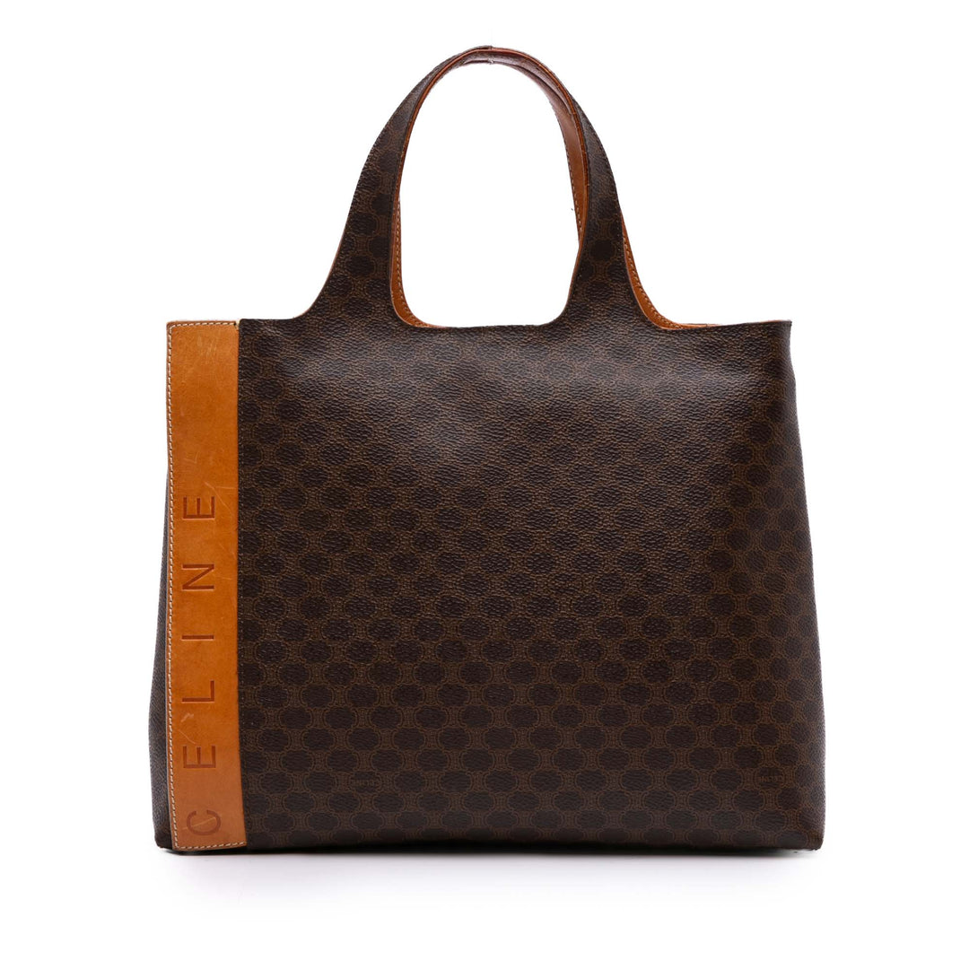 Macadam Coated Canvas Tote Brown - Gaby Paris