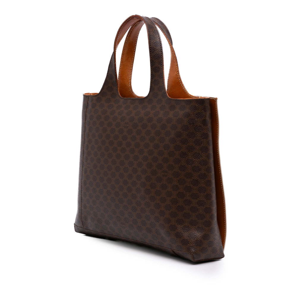 Macadam Coated Canvas Tote Brown - Gaby Paris