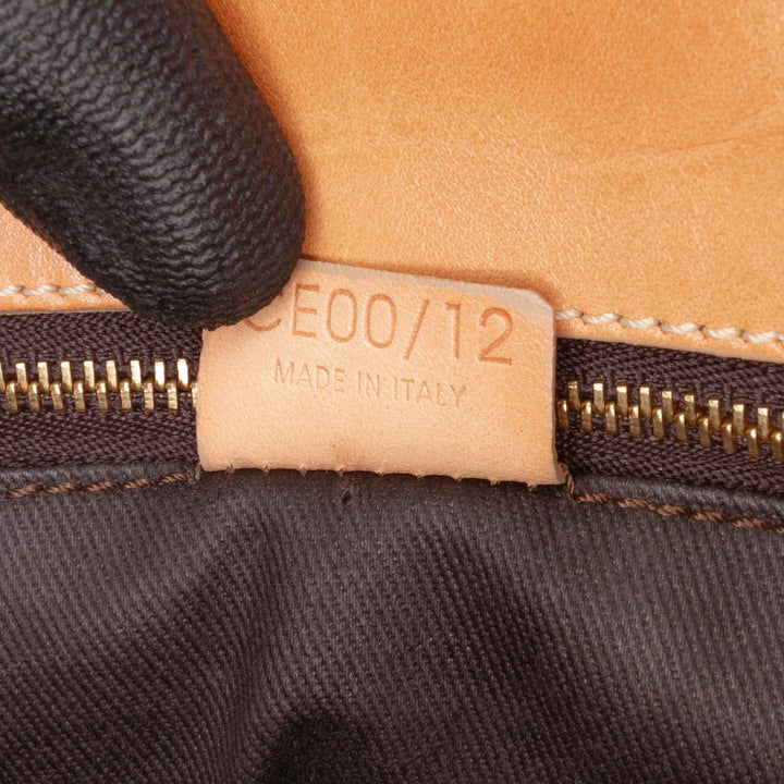Macadam Coated Canvas Tote Brown - Gaby Paris
