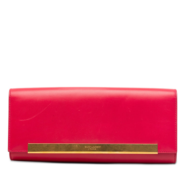 Saint Laurent Smooth Cuir de veau Lutetia à rabat Pochette