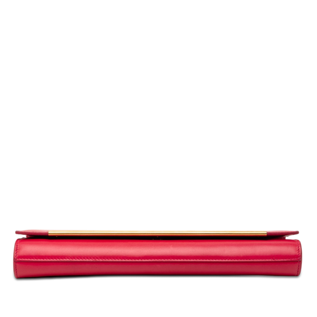 Saint Laurent Smooth Cuir de veau Lutetia à rabat Pochette