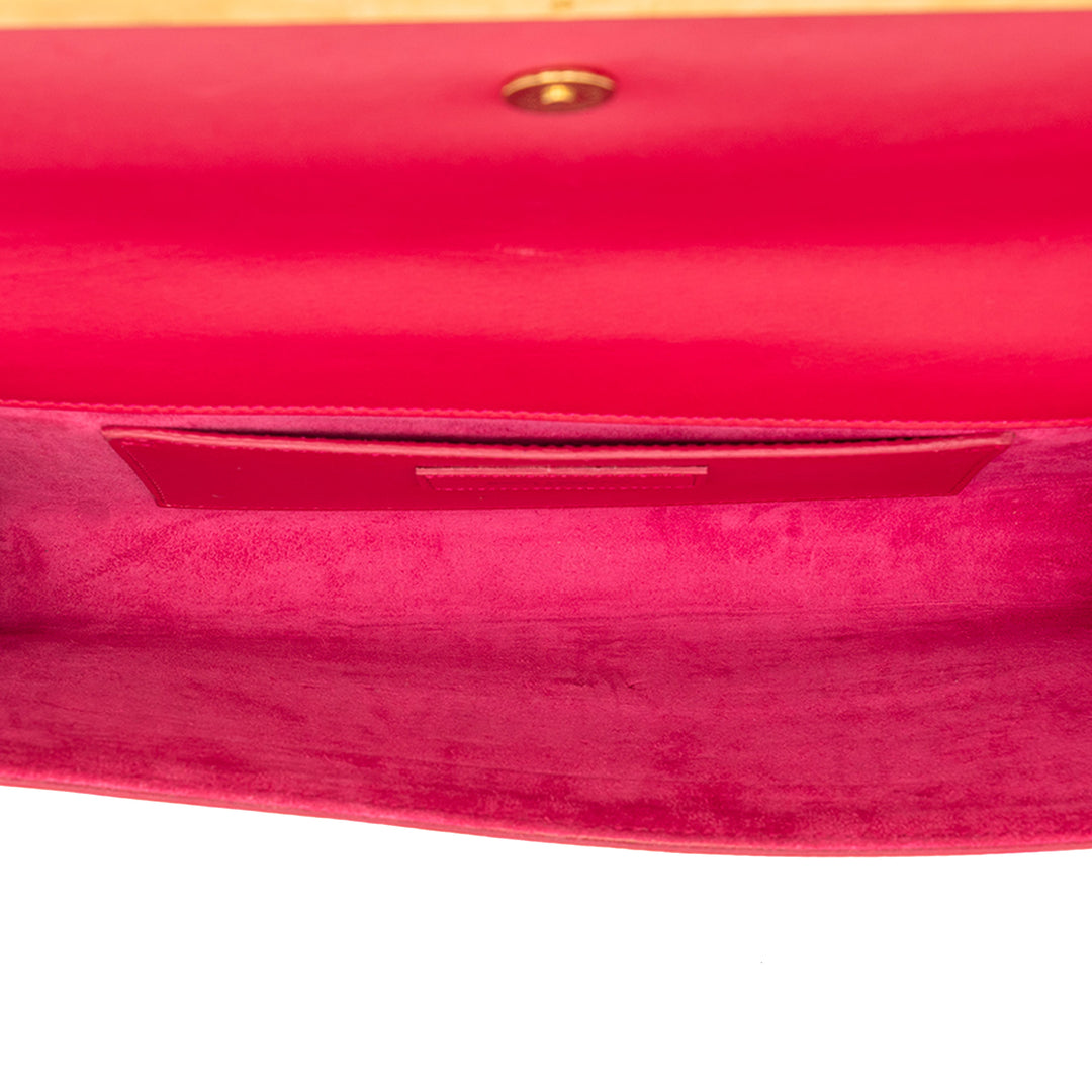 Saint Laurent Smooth Cuir de veau Lutetia à rabat Pochette