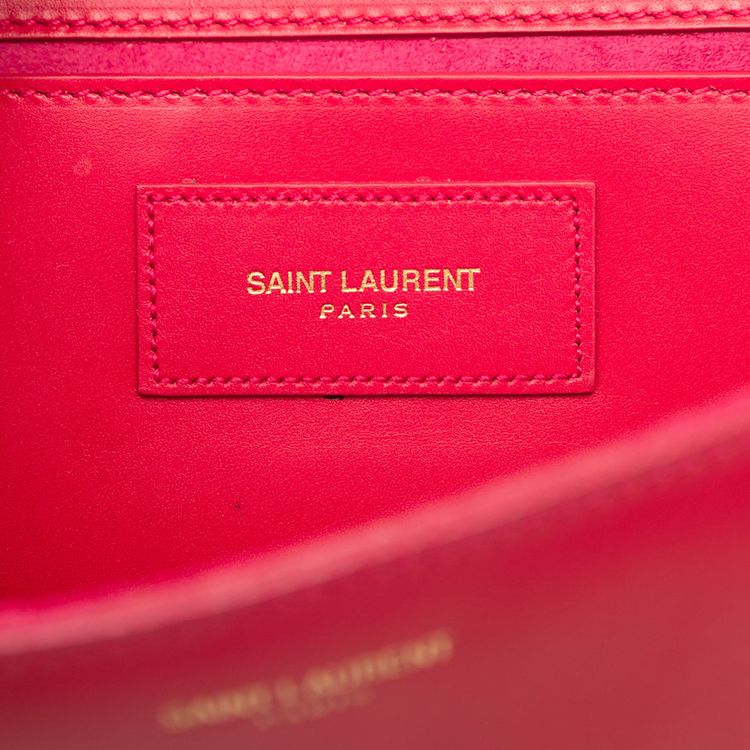 Saint Laurent Smooth Cuir de veau Lutetia à rabat Pochette