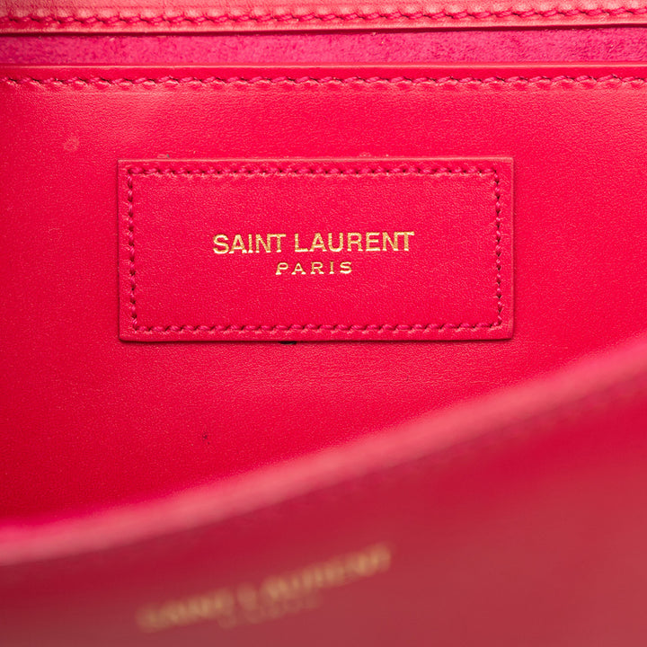 Saint Laurent Smooth Cuir de veau Lutetia à rabat Pochette