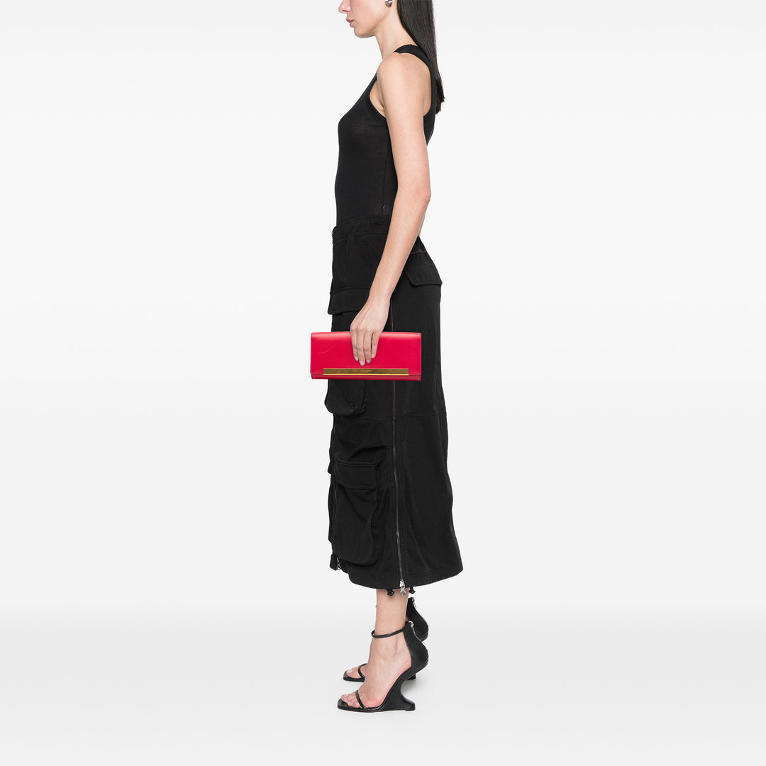 Saint Laurent Smooth Cuir de veau Lutetia à rabat Pochette