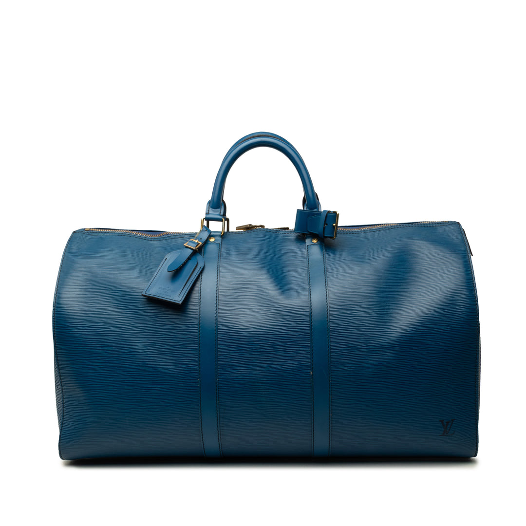 Louis Vuitton Keepall 50 Épi Bleu – vue principale – GABY PARIS