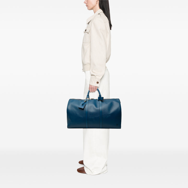Louis Vuitton Keepall 50 Épi Bleu – vue 7 – GABY PARIS