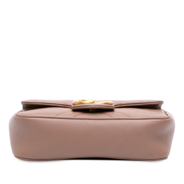 Gucci Mini GG Marmont Matelasse Cuir à rabat Sac porté croisé – GABY PARIS Authentique