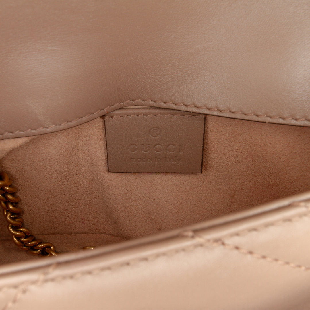 Gucci Mini GG Marmont Matelasse Cuir à rabat Sac porté croisé – GABY PARIS Authentique
