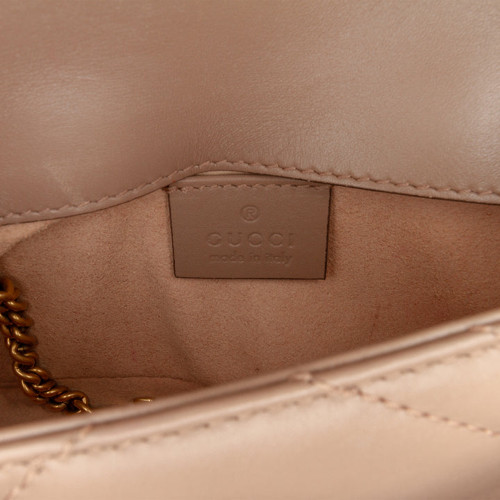 Gucci Mini GG Marmont Matelasse Cuir à rabat Sac porté croisé – GABY PARIS Authentique