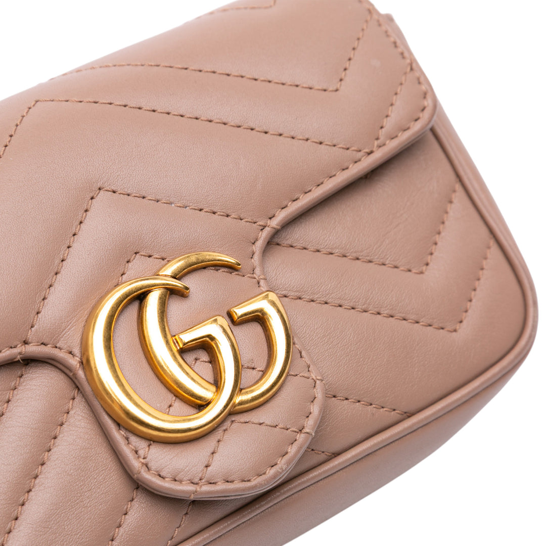 Gucci Mini GG Marmont Matelasse Cuir à rabat Sac porté croisé – GABY PARIS Authentique