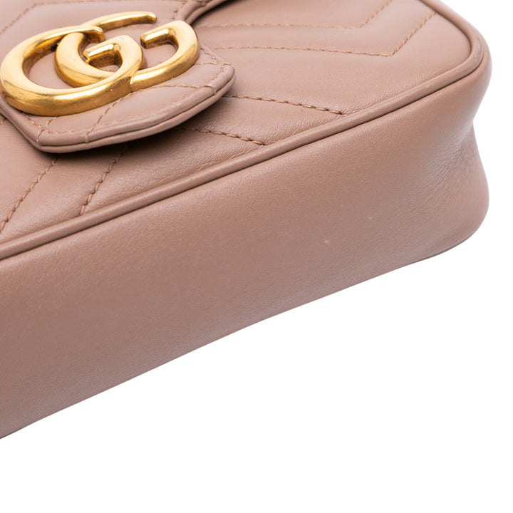 Gucci Mini GG Marmont Matelasse Cuir à rabat Sac porté croisé – GABY PARIS Authentique