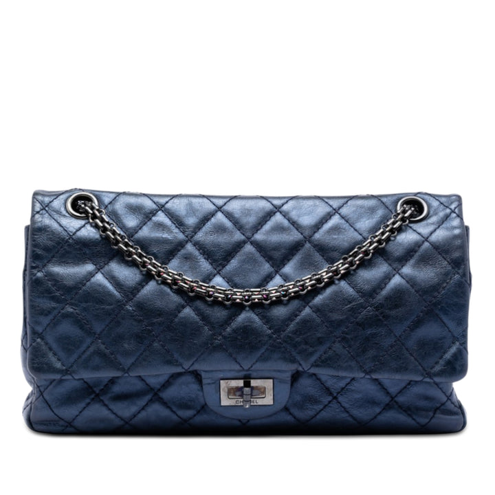 Chanel Matelassé Metallic vieilli Cuir de veau Reissue 2.55 Double rabat 226