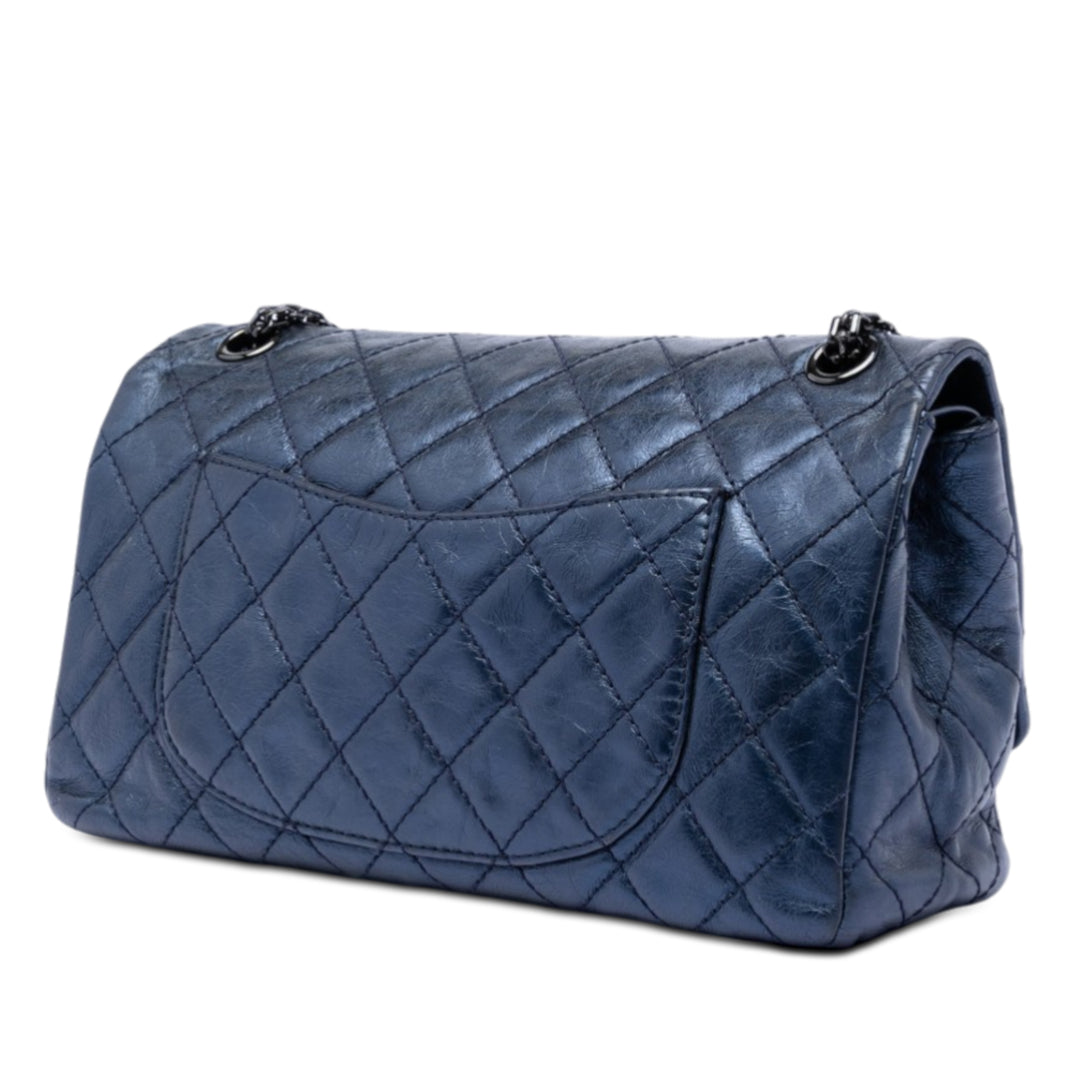Chanel Matelassé Metallic vieilli Cuir de veau Reissue 2.55 Double rabat 226