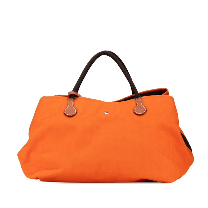 Toile Fourre Tout du Cavalier Carryall Tote Orange - Gaby Paris