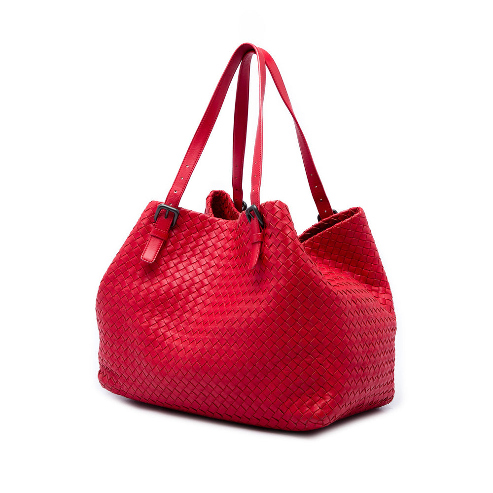 Bottega Veneta Intrecciato Cesta Cabas Grand nappa Rouge – vue 2 – GABY PARIS