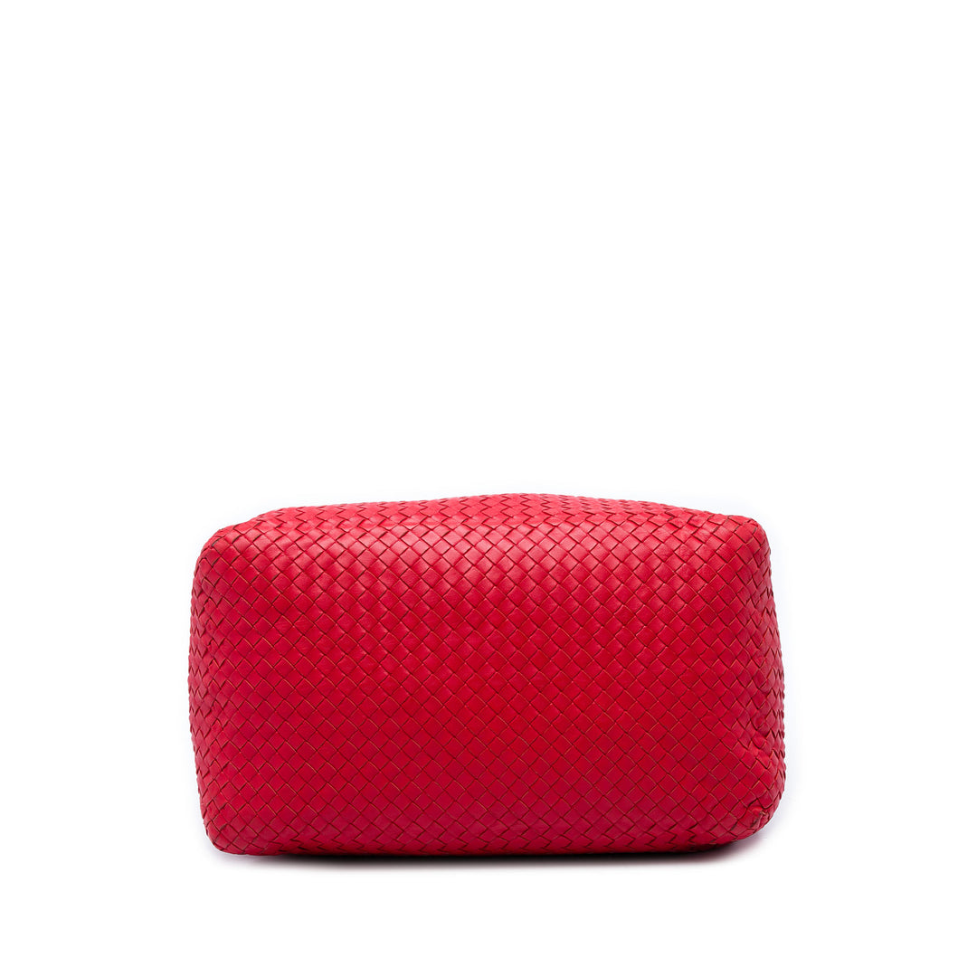 Bottega Veneta Intrecciato Cesta Cabas Grand nappa Rouge – vue 3 – GABY PARIS