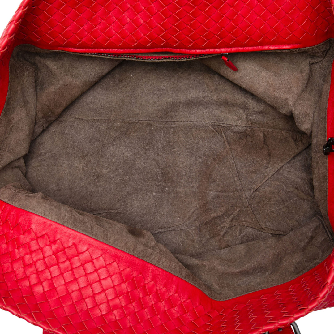 Bottega Veneta Intrecciato Cesta Cabas Grand nappa Rouge – vue 4 – GABY PARIS