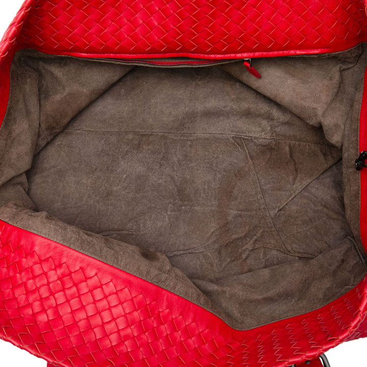 Bottega Veneta Intrecciato Cesta Cabas Grand nappa Rouge – vue 4 – GABY PARIS