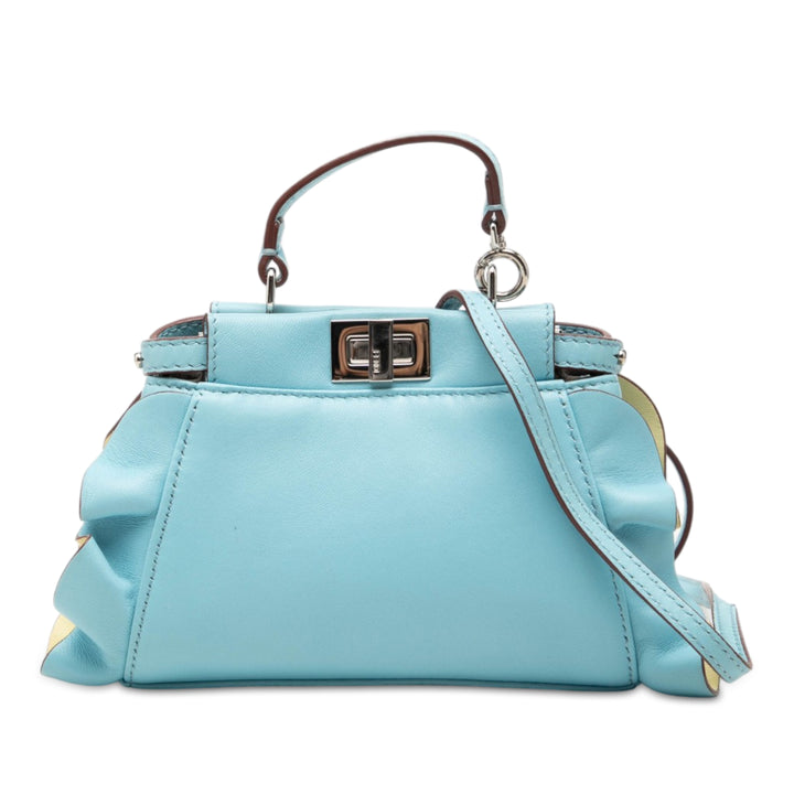 Bicolore Waves Peekaboo Iconic Sac Micro nappa Bleu