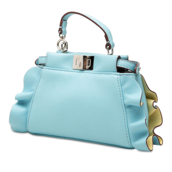 Bicolore Waves Peekaboo Iconic Sac Micro nappa Bleu