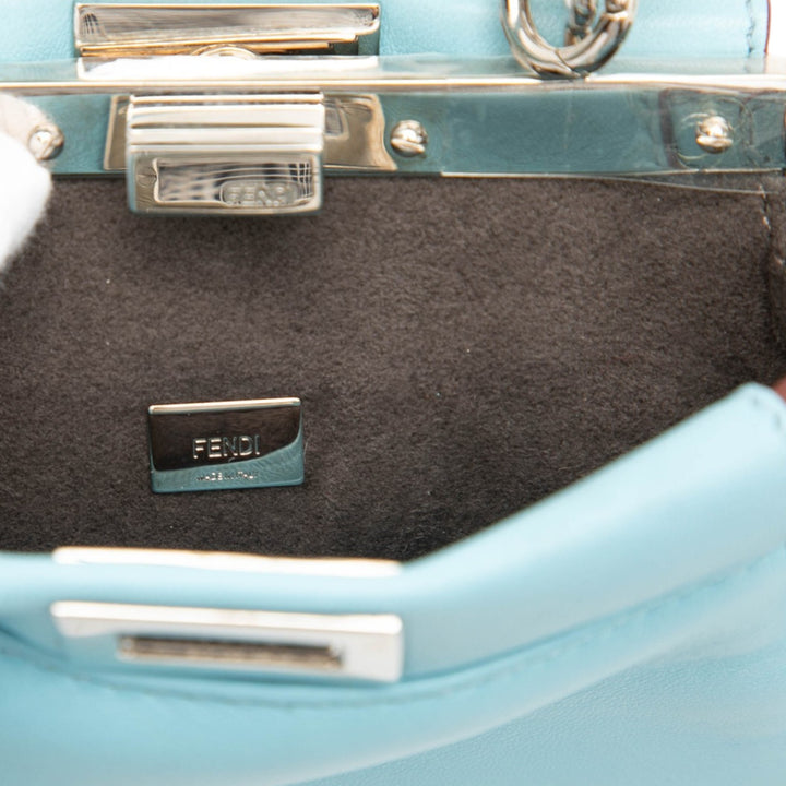 Bicolore Waves Peekaboo Iconic Sac Micro nappa Bleu