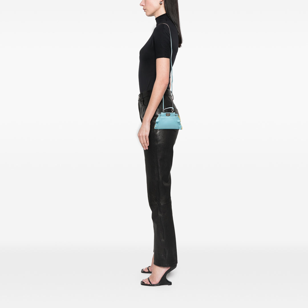 Bicolore Waves Peekaboo Iconic Sac Micro nappa Bleu