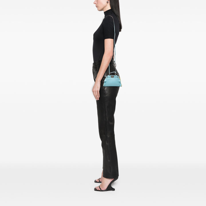 Bicolore Waves Peekaboo Iconic Sac Micro nappa Bleu