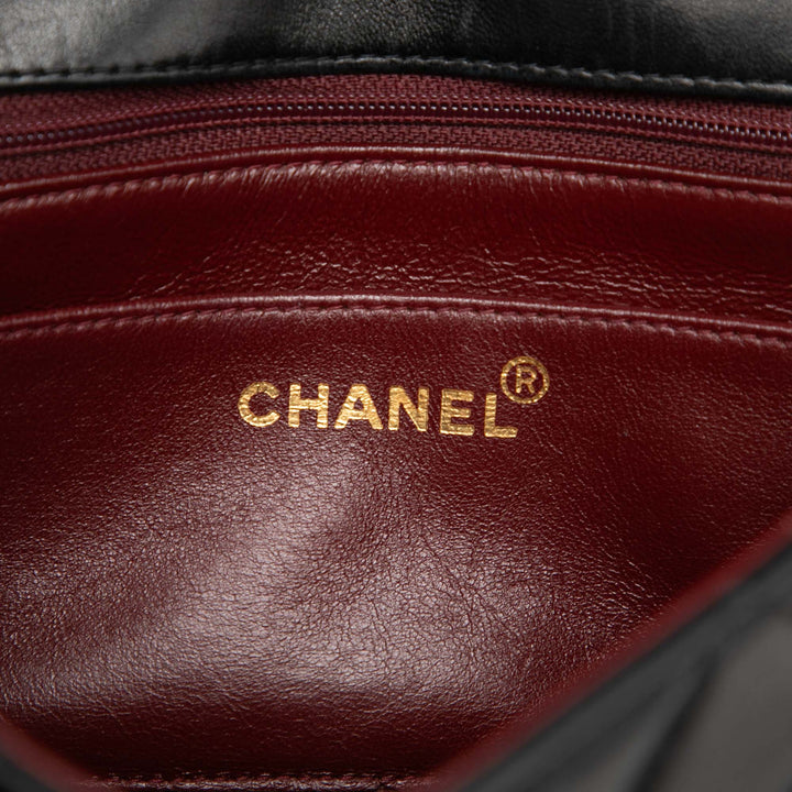 Chanel Diana à rabat Petit Cuir d'agneau Noir – vue 5 – GABY PARIS