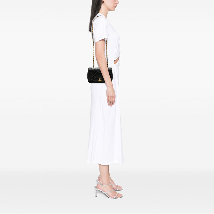 Chanel Diana à rabat Petit Cuir d'agneau Noir – vue 8 – GABY PARIS