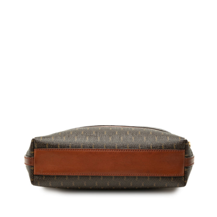 Saint Laurent Le Monogramme et Cabas Toile enduite Marron – vue 3 – GABY PARIS