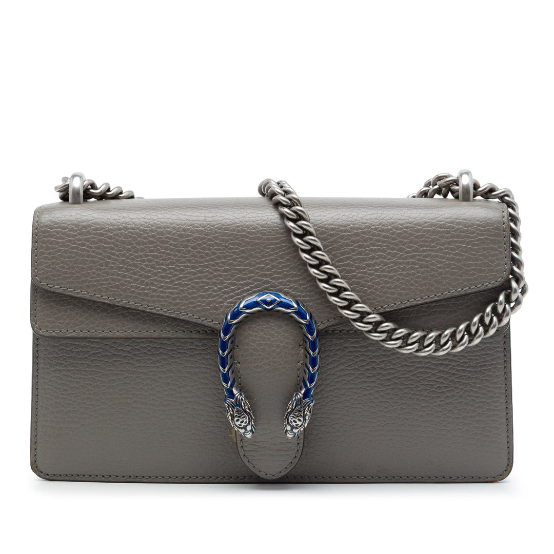 Gucci Sac bandoulière Dionysus Moyen Cuir de veau Gris – vue principale – GABY PARIS