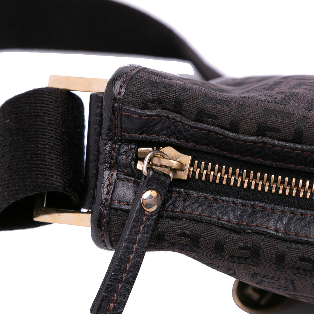 Fendi Small Zucchino Toile F Charm Sac porté croisé Marron – GABY PARIS Authentique