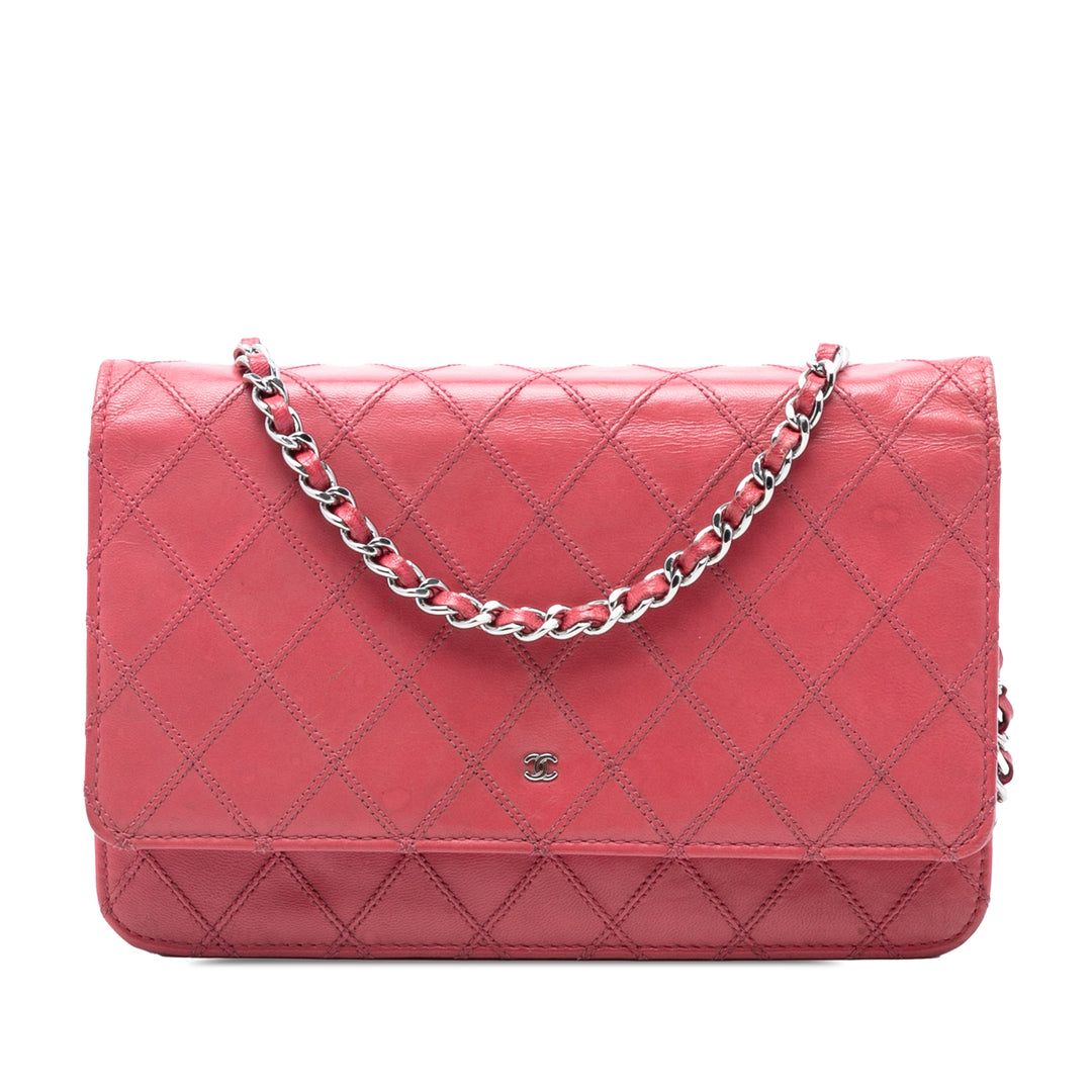 Chanel CC Wild Stitch Wallet on Chain Cuir d'agneau