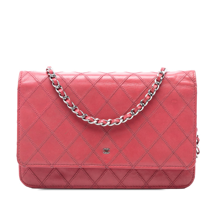 Chanel CC Wild Stitch Wallet on Chain Cuir d'agneau