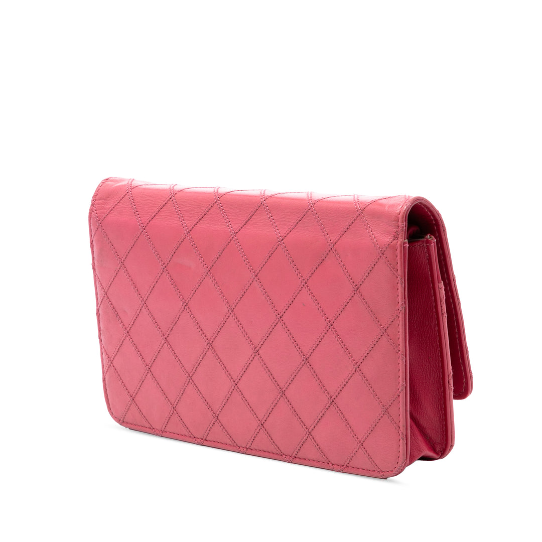 Chanel CC Wild Stitch Wallet on Chain Cuir d'agneau