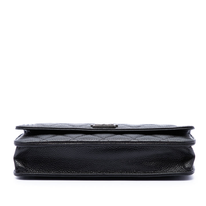Chanel Sac bandoulière Matelassé Boy Wallet on Chain Cuir caviar Noir – vue 3 – GABY PARIS