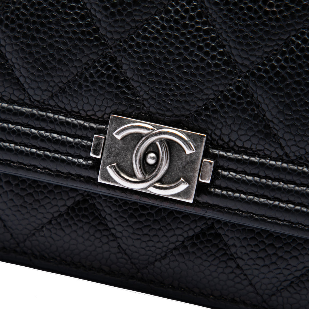 Chanel Sac bandoulière Matelassé Boy Wallet on Chain Cuir caviar Noir – vue 5 – GABY PARIS
