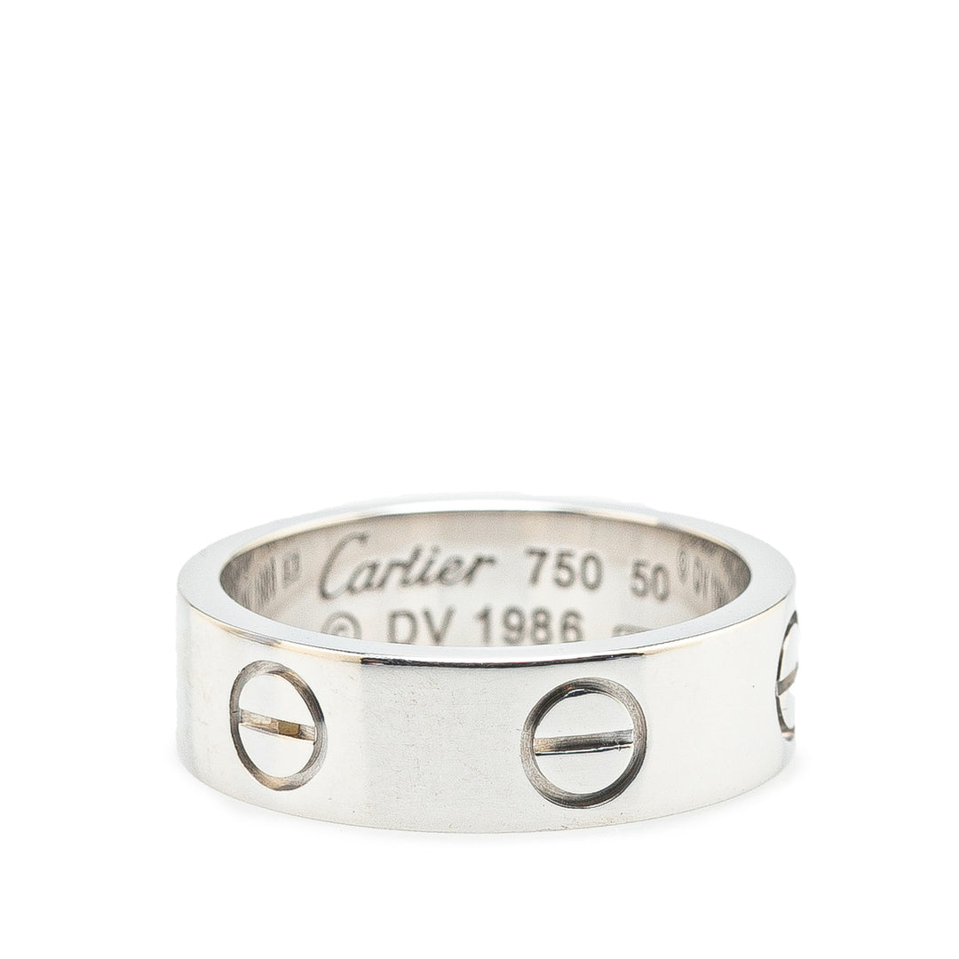 18K White Gold Mini Love Ring Silver - Gaby Paris