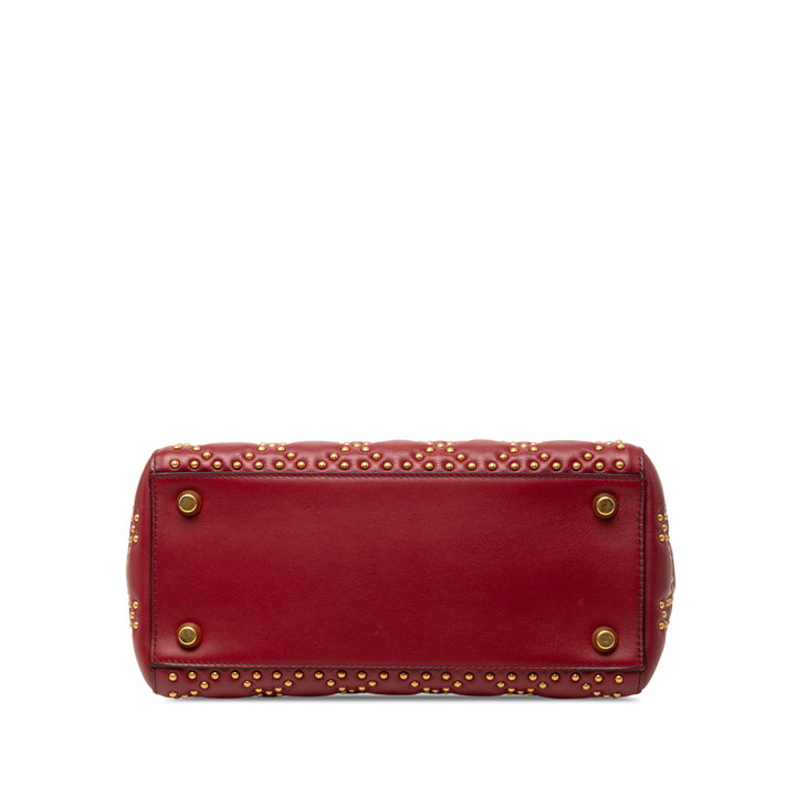 Dior Medium Cuir d’agneau Cannage clouté Supple Lady Dior
