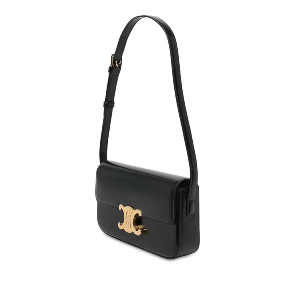 Celine brillant Triomphe Claude Sac Cuir de veau Noir – vue 2 – GABY PARIS